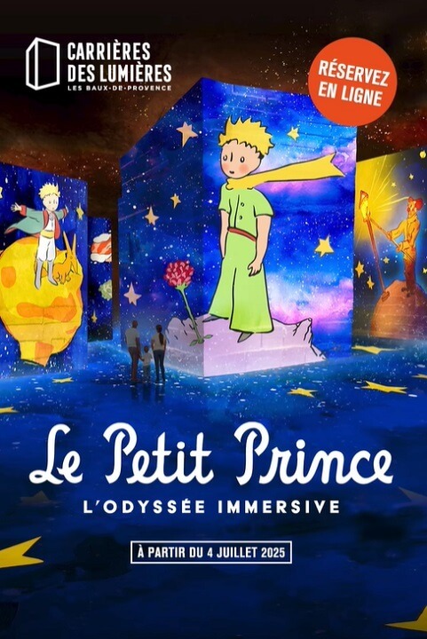 Spectacle " Le Petit Prince, l'Odyssée immersive" 2025 aux Carrières de Lumières des Baux de Provence