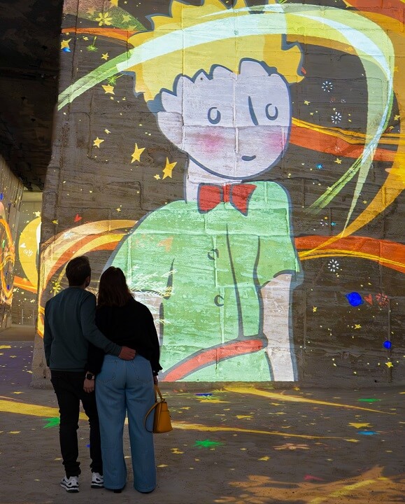 Spectacle " Le Petit Prince, l'Odyssée immersive" 2025 aux Carrières de Lumières des Baux de Provence