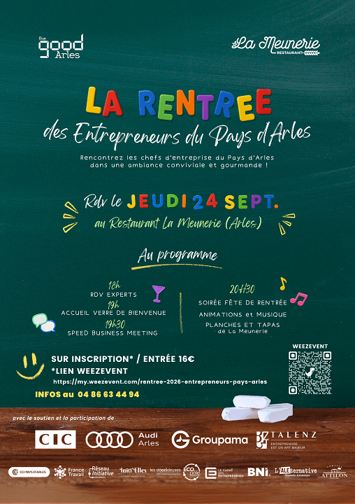 rentree-entrepreneurs-arles-2026-affiche-pm Rentrée des Entrepreneurs 2026 à Arles
