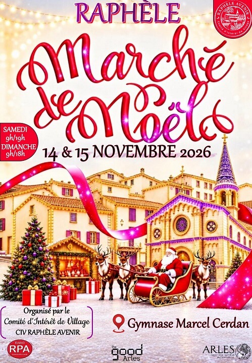 marche-noel-raphele-arles-2026-affiche-pm Marché de Noël 2026 à Raphèle les Arles