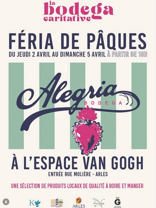 Bodega Alegria - Féria de Pâques 2026 à Arles
