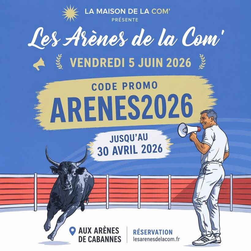 arenes-de-la-com-cabannes-2026-affiche Les Arènes de la Com 2026 à Cabannes