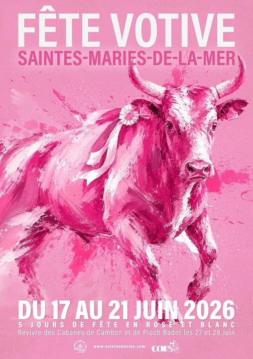 fete-votive-2026-saintes-maries-camargue-affiche Fête Votive 2026 des Saintes Maries de la Mer en Camargue